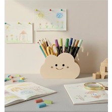 Kafs Store Dekoratif Bulut Kalemlik | Bej | 15 Cm-8 cm | Masa & Çalışma Masası Organizer