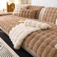 new colourse Peluş 3 Kişilik Kanepe Örtüsü 1 Adet 80X200CM Örtü