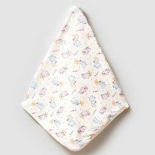 Mahfel %100 Organik Pamuklu Premium Çift Katlı Bebek Battaniyesi Filli