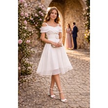 Tarz Çocuk Kız Çocuk Omuz Dekolteli Kısa Abiye Elbise 10-14 Yaş - Mezuniyet, Düğün, Nişan, Nikah, Davet & Özel Gün