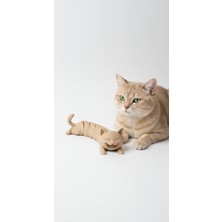 Kafs Store Eklemli-Hareketli Kedi Figürü – Dekoratif & Oyuncak (14×5×3,8 Cm)