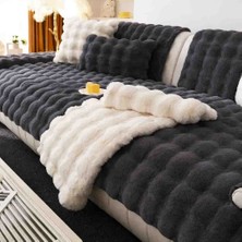 new colourse Peluş 3 Kişilik Kanepe Örtüsü 1 Adet 80X200CM Örtü