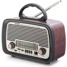 İlk El Grup Bluetooth Nostaljik Hoparlör Fm 20 x 10.2 x 14.5 cm NS8128BT Iegtgrs-34