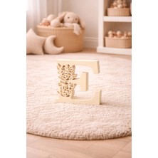 Kafs Store Bebek-Çocuk Odası Için Dekoratif Harf-Isim ve Oda Dekoru-Raf & Masa Süsü-E Harfi-15 cm