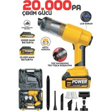 Karahanbey 25.000MAH Çift Bataryalı Auhma 20.000PA Çekim Güçlü Çantalı Araç Temizleme Süpürgesi