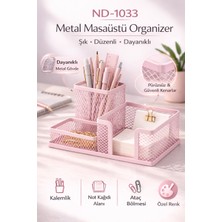 Need ND-1033 Metal Mesh Masaüstü Organizer – 3 Bölmeli, Çok Amaçlı Düzenleyici