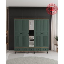 T&B Nil 5 Kapaklı Çekmeceli Gardırop - Tamamı Mdf