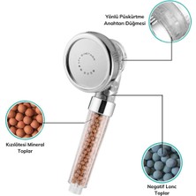 By Nevser® %50 Su Tasarruflu ve Arıtmalı Doğal Taşlı Banyo El Duş Başlığı
