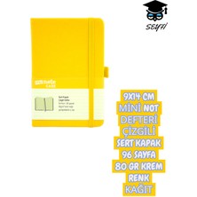 Mynote 9X14 cm Mini Not Defteri Çizgili Sert Kapak 96 Sayfa 80 gr Krem Renk Kağıt