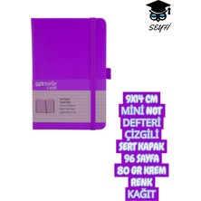 Mynote 9X14 cm Mini Not Defteri Çizgili Sert Kapak 96 Sayfa 80 gr Krem Renk Kağıt