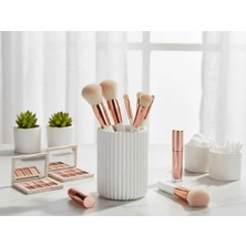 Kafs Store Dekoratif Kalemlik / Fırçalık – Modern Silindirik Tasarım | Makyaj Organizer| Masa Üzeri Organizer