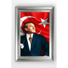 Giyense Gümüş Çerçeveli Atatürk Tablo AD160