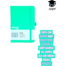 Mynote 9X14 cm Mini Not Defteri Çizgili Sert Kapak 96 Sayfa 80 gr Krem Renk Kağıt