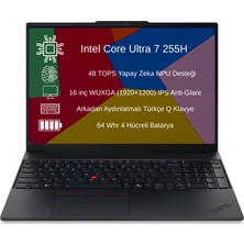 Lenovo Thinkpad E16 Gen3 Ultra7 255H 64GB 1tb Intel Arc 140T 16" Windows 11 Home Laptop 21SSS5JTTX Wh8