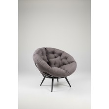 AVYNA Tekli Tv Koltuğu Berjer | Günlük Dinlenme Koltuğu | Yumuşak Yastıklı – Modern Stil - Füme