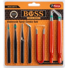 Boss 7 Parça Elektronik Tamir ve Cımbız Seti –  Hassas Onarım Alet Seti