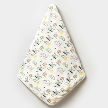 Mahfel %100 Organik Pamuklu Premium Çift Katlı Bebek Battaniyesi Hayvanlı