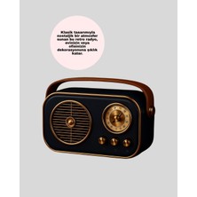 Astraltech Vintage Bluetooth Radyo – Tf Kart ve Fm Destekli Taşınabilir Nostaljik Model