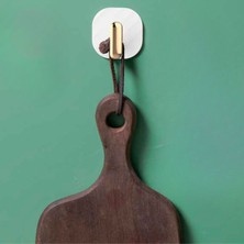 By Nevser® 2li Yapışkanlı Retro Askılık Dolap Kapak Kulpu Beyaz