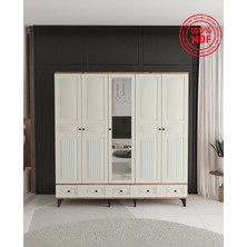 T&B Nil 5 Kapaklı Çekmeceli Gardırop - Tamamı Mdf