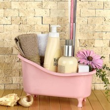 By Nevser® Dekoratif Mini Küvet Şeklinde Çok Amaçlı  Banyo Düzenleyici Sepet