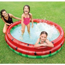 Intex 168X38 cm Karpuz Desenli Şişme Çocuk Havuzu 3 Boğumlu Bahçe Balkon Havuzu