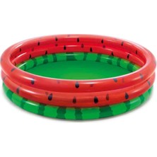 Intex 168X38 cm Karpuz Desenli Şişme Çocuk Havuzu 3 Boğumlu Bahçe Balkon Havuzu