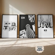 Persona Istanbul "the Tokyo Triptych" - 3'lü Monokrom Şehir ve Mimari Poster Seti (Çerçevesiz)