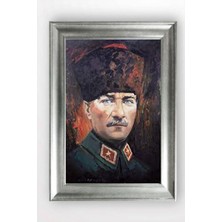 Giyense Gümüş Çerçeveli Atatürk Tablo AD621