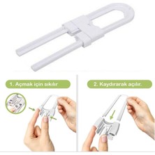 By Nevser® Bebek Çocuk Çekmece ve Dolap Koruma Raylı Güvenlik Sistemi Emniyet Kilidi