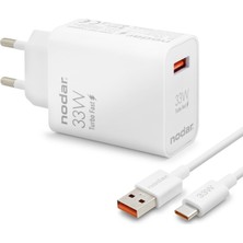 Skygo Rma Type-C Hızlı Şarj Seti 33W USB Adaptörlü - Beyaz ND1006 Ramia