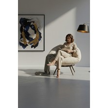 AVYNA Modern Tekli Dinlenme Koltuğu | Berjer Tv Koltuğu | Yastıklı – Rahat Oturum Tasarımı - Krem