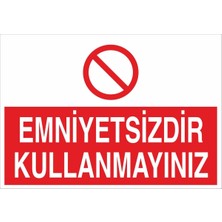 Fiyatiko Emniyetsizdir Kullanmayiniz 25X35CM 3mm Dekota