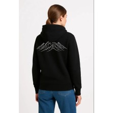 paris store Nihilist Penguen Özel Tasarım Oversize Kapüşonlu Sweatshirt - Siyah