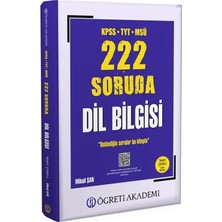 Öğreti Kpss Tyt Msü 222 Soruda Dil Bilgisi Soru Bankası Çözümlü - Mikail Şan Öğreti Akademi