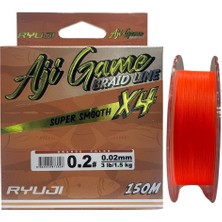 Ryuji Aji Game 4x 150 mt 0.02MM Ip Misina Orange