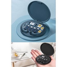 Plentiful 60W Destekli Kablo Kutusu Seyahat Kablo Seti 5'i 1 Arada USB Type-C Şarj Kablosu Seti