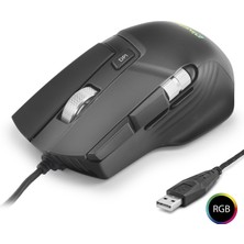 Nuveden X13 Mouse 12400 Dpi 10 Tuş Makro 1000 Hz Rgb - Siyah DIE-RSTG34