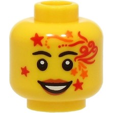 LEGO Minifigür Parçaları: Kafa: 3626PB3319