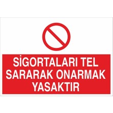 Fiyatiko Sigortalari Tel Sararak Onarmak Yasaktir 25X35CM 3mm Dekota