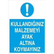 Fiyatiko Kullandiğiniz Malzemeyi Ayak Altina Koymayin 25X35CM 3mm Dekota