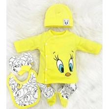 Biçomi Bicomi %100 Pamuklu Civciv Desenli Yenidoğan 5’li Hastane Çıkışı – Bebek Cildine Dost Yumuşaklık