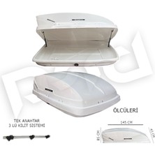 PWR Arac Ustu Tabut Bagaj Soft Parlak Beyaz 400LT