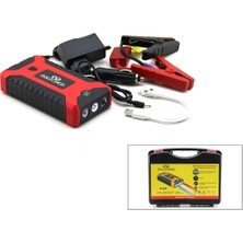 Savarga Çok Fonksiyonlu Ato - Araç Takviye Set Taşınabilir 4 USB Çıkışlı Powerbank Özellik - Fener - Cob - Pusula (4801)