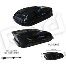 PWR Arac Ustu Tabut Bagaj Soft Parlak Sıyah 400LT Tgr