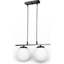 Elizim Home Lighting Gups 2'li Siyah Modern Avize