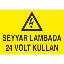 Fiyatiko Seyyar Lambada 24 Volt Kullan 25X35CM 3mm Dekota