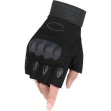 Halbart Oakley Taktik Kesik Eldiven Siyah