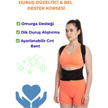 Allians Ortopedik Sırt ve Bel Destekli Lastikli Postür Düzeltici Korsesi