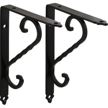 Ferforje Dekoratif Raf Altı Raf Ayağı Bakır 110 x 155 mm